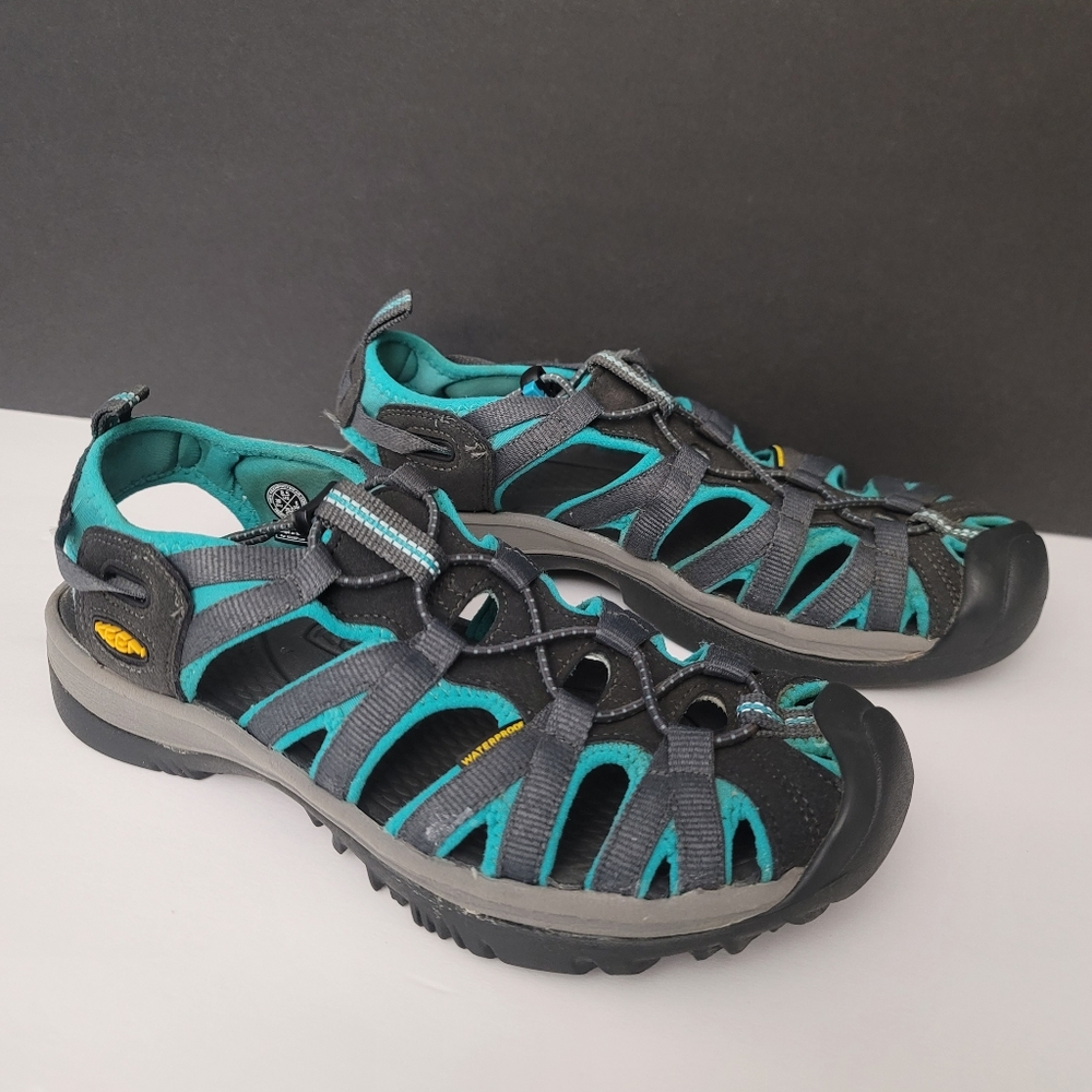 KEEN Whisper Sandals Womens US 8.5 Green Waterproof Sport Hiking Trail 1003717